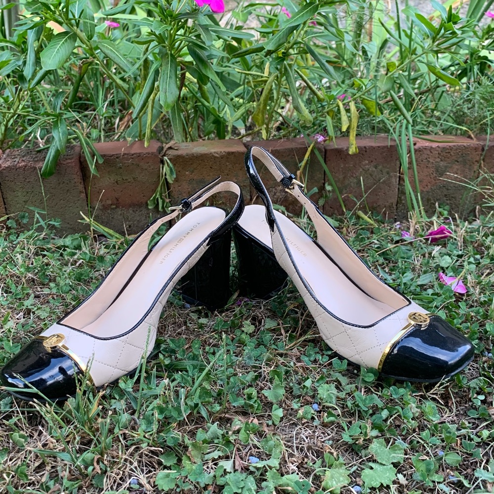 🦋 Tommy Hilfiger Black Heel Pump Slingback - 6.5